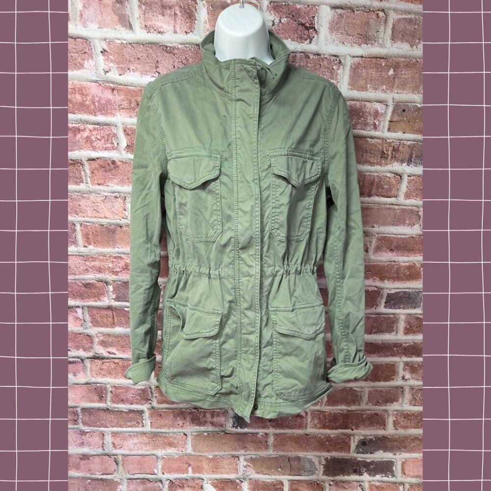 Women's GAP Utility‎ Military Style Full Zip Jacket Small Tall